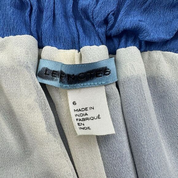 Anthropologie Blue Pants Leifnotes Blooming Perennial Cropped Floral Size 6 - Picture 3 of 12